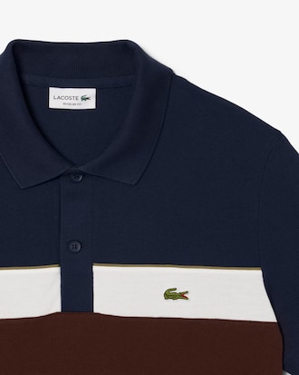 Men's Regular Fit Colorblock Petit Piqué Polo
