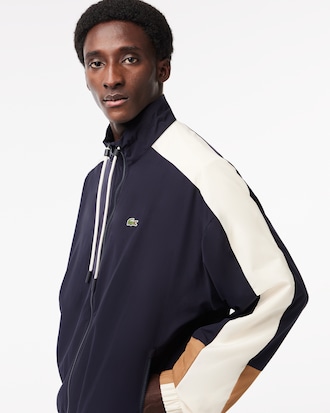 Men's Water Resistant Colorblock Zip-Up Jacket