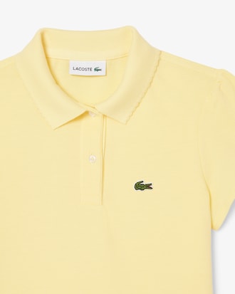 Kids' Scalloped Collar Mini Piqu&eacute; Polo