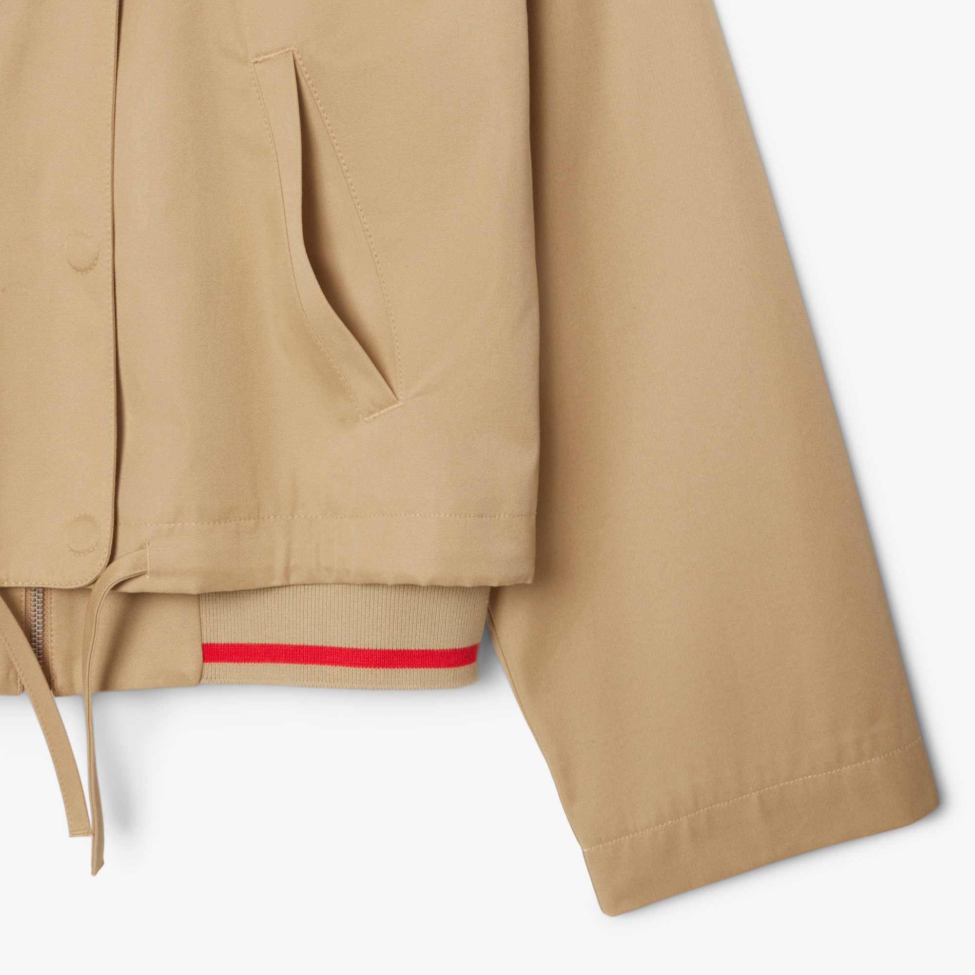 Women's Oversized Polo Collar Twill Jacket - Jackets & Coats