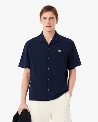 Relaxed Fit Short Sleeved Piqu&eacute; Shirt
