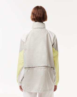 Women's Oversized Adjustable Waiste Colorblock Jacket