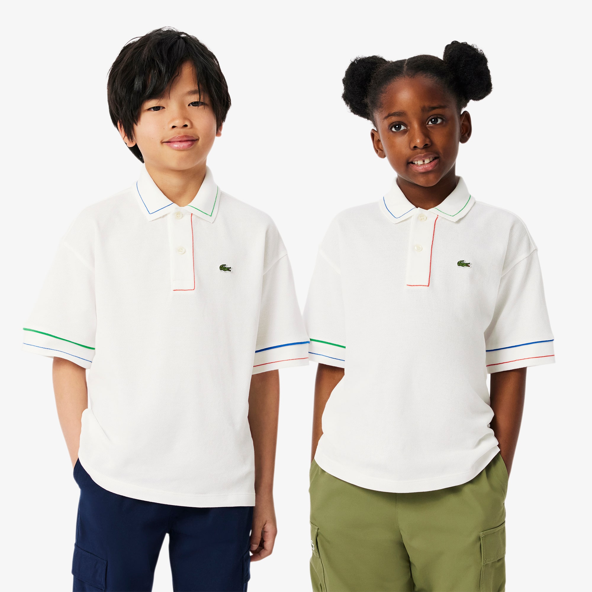 Kids' Contrast Accent Petit Piqué Polo - Teens Polos - New In 2026