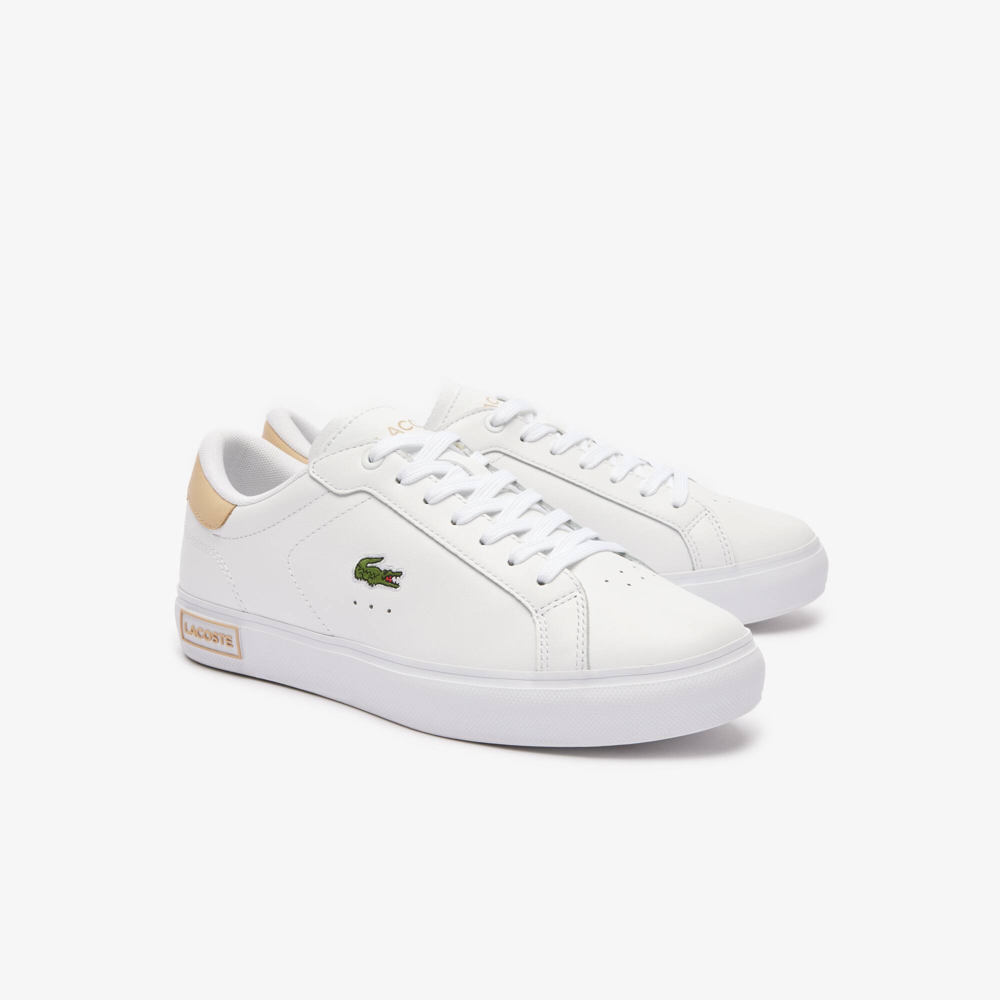 Women's Powercourt Logo Tongue Leather Sneakers - Sneakers