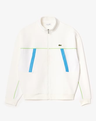 Men's Loose Fit Zip-Up Piqué Sweatshirt