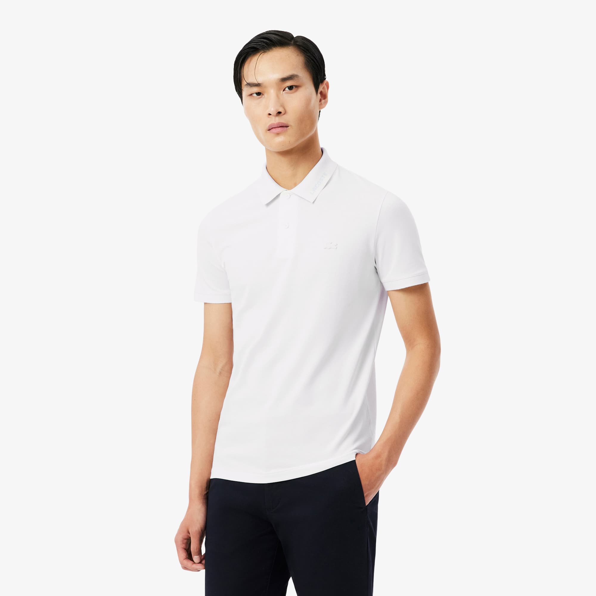 Slim Fit Branded Piqué Polo - Polo Shirts - New In 2026 | Lacoste