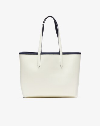 Bolso Tote Anna color block reversible, con cierre y bolsa el interior