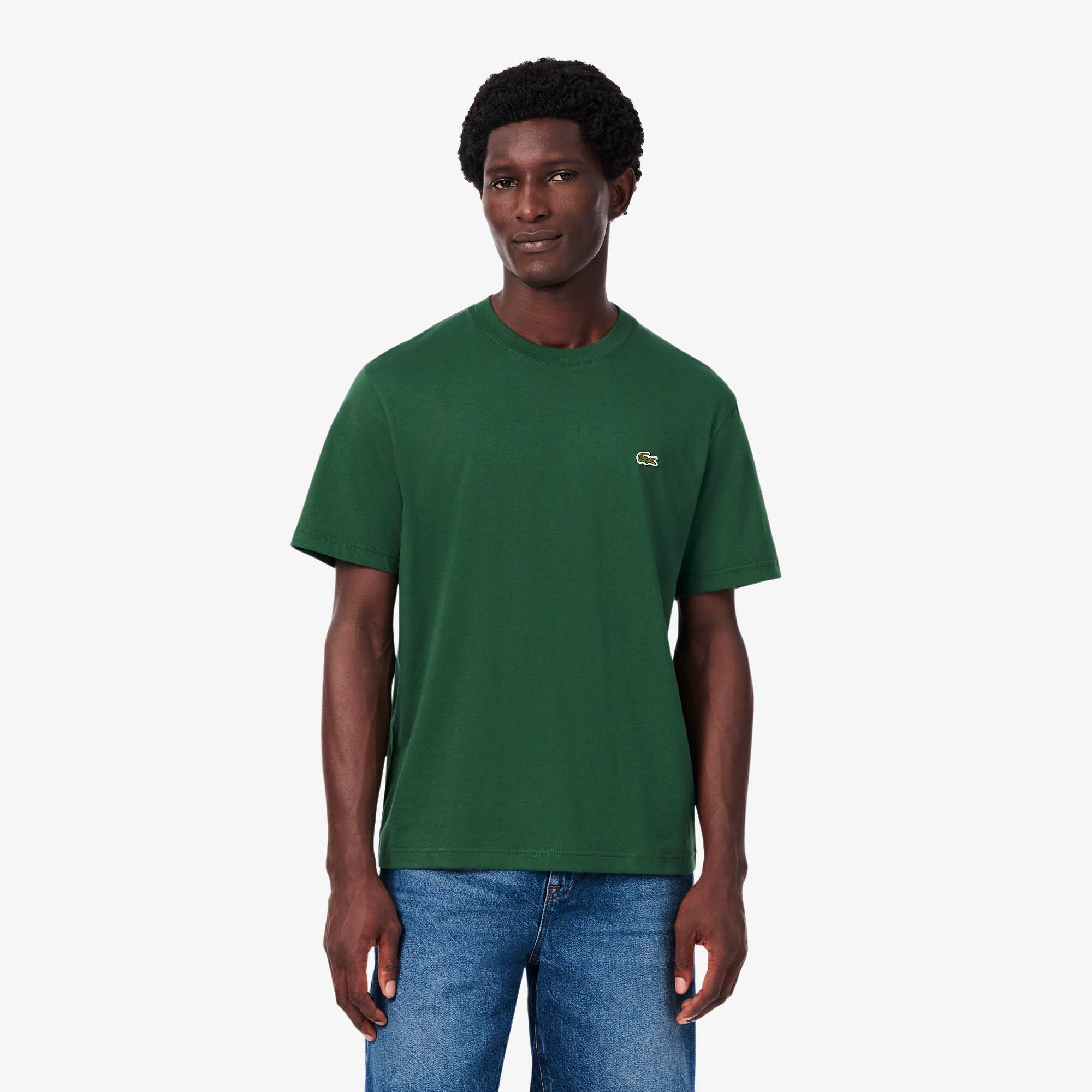 Lacoste Men's Classic Fit Short Sleeve Crewneck Logo T-Shirt - Green