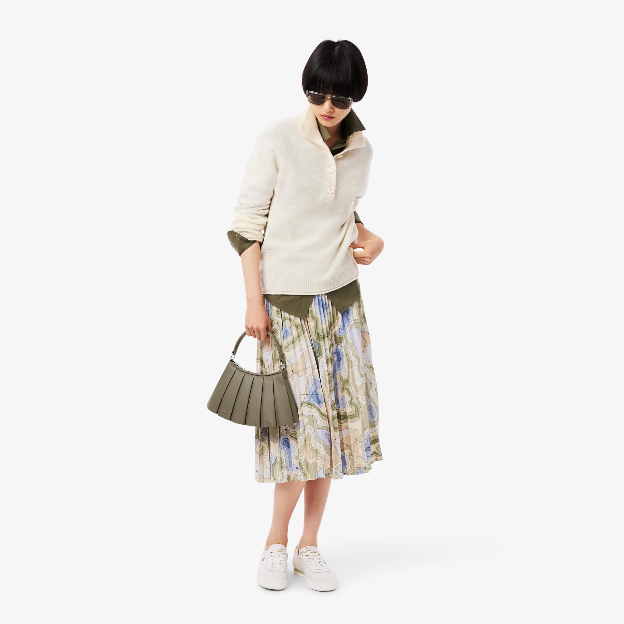 Women's Topography Print Pleated Skirt - Shorts & Skirts - New In