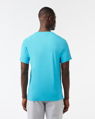 Playera deportiva con estampado de algodón para hombre