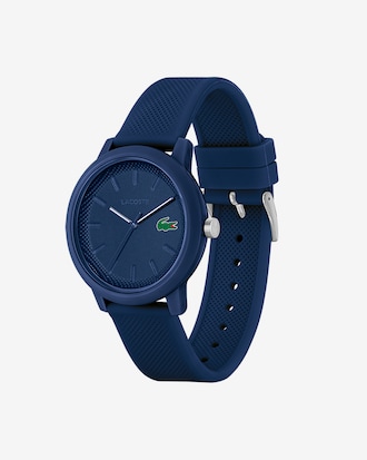 Men’s Lacoste.12.12 Blue Silicone Strap Watch