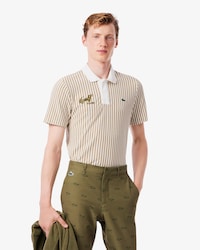 Men's Thermo-Regulating Striped Golf Polo
