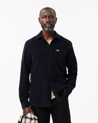 Men's Regular Fit Velour Shirt