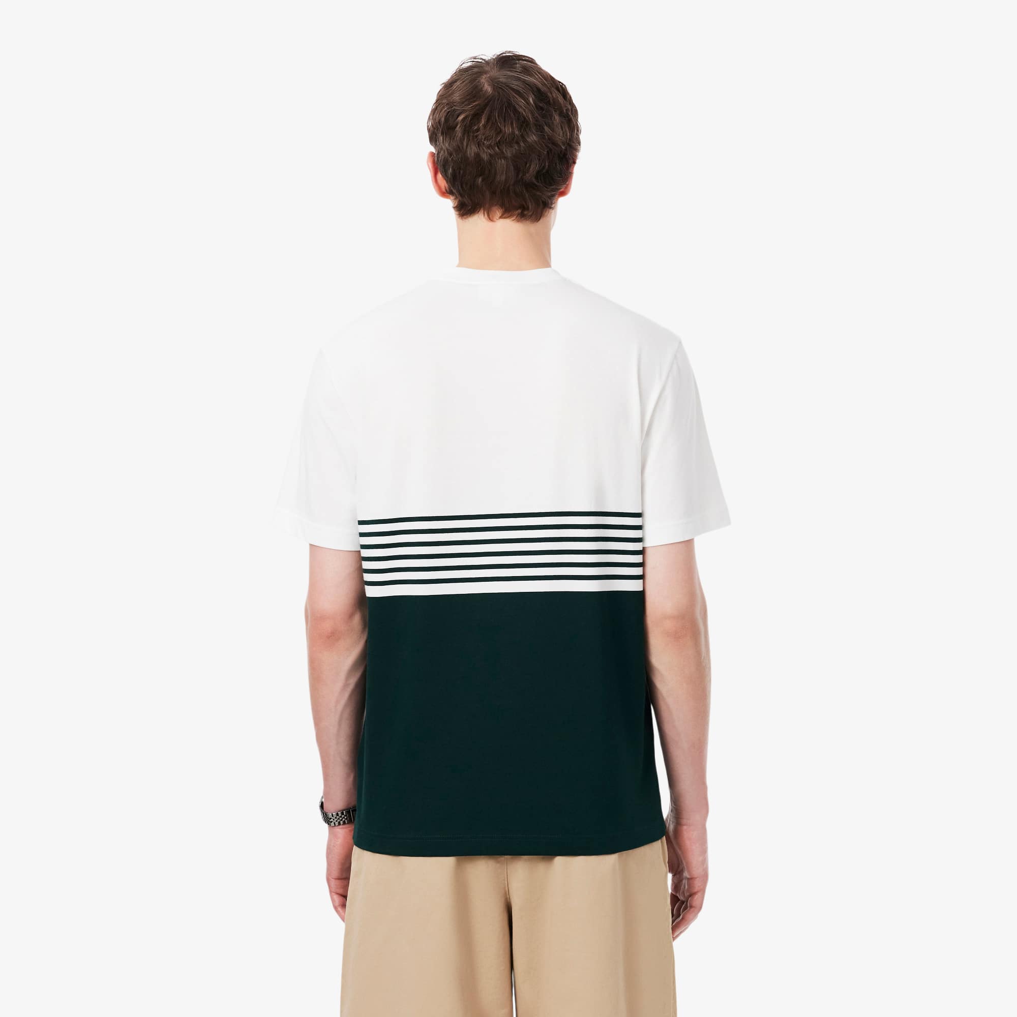 Striped Jersey Color-block T-shirt