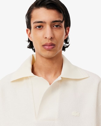 Runway Loose Fit Boucl&eacute; Knit Polo Shirt