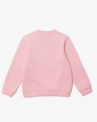 Kids’ Crew Neck Embroidered Cotton Fleece Sweatshirt