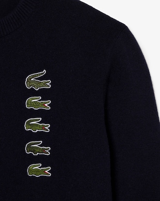 Pull unisexe avec badges iconiques en laine et coton