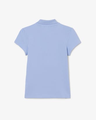 Girls' Scalloped Collar Piqué Polo