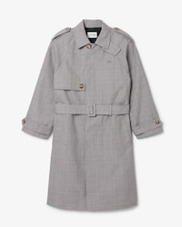 Trench-coat &agrave; carreaux d&eacute;perlant
