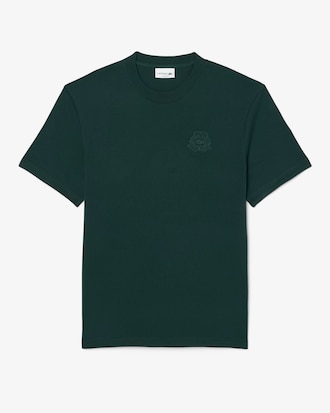 Playera de Tejido Jersey Gruesa con Escudo Bordado