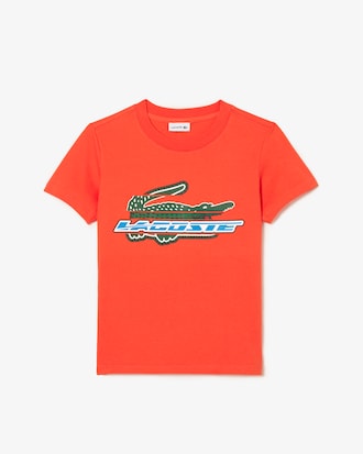 Kids&rsquo; Contrast Print Cotton Jersey T-shirt