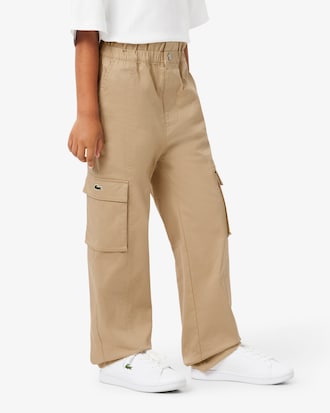 Girls' Cotton Twill Cargo Pants