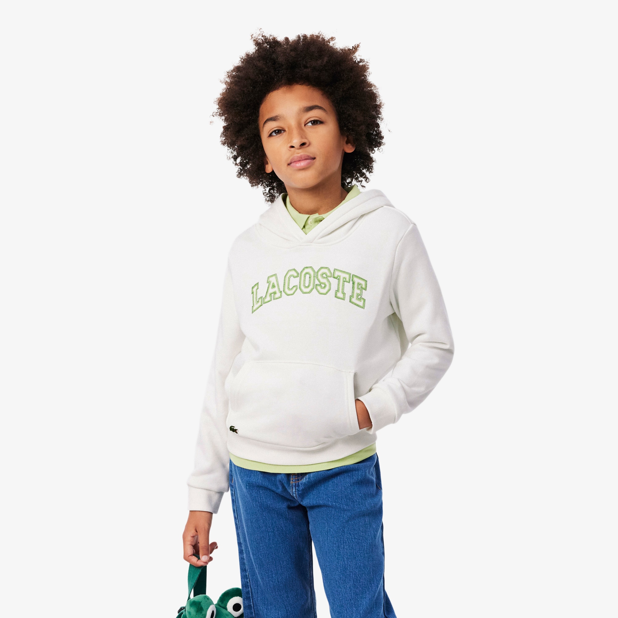 Lacoste Embroidered Fleece Hoodie
