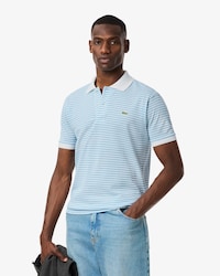 Men's Classic Fit L.12.12 Striped Petit Piqu&eacute; Polo