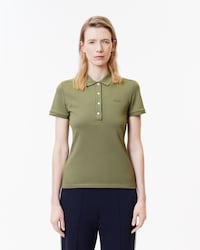 Women's L.12.D Slim Fit Stretch Mini Piqué Polo