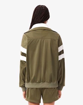 Sweatshirt oversize satin&eacute; bandes pointelle