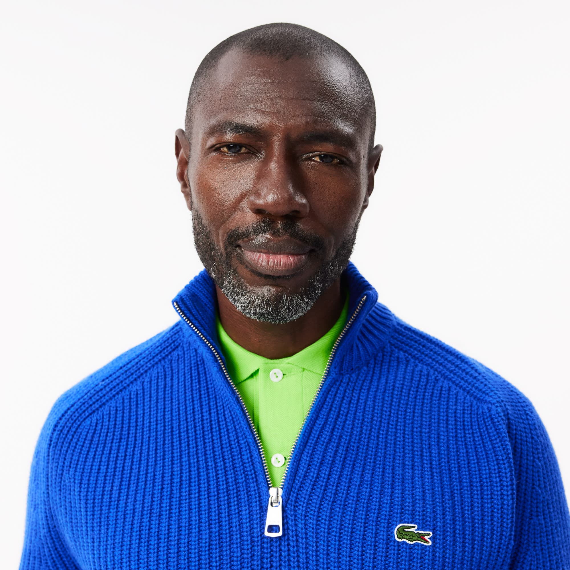 Men's Zip-Up High-Neck Wool Sweater - Sweaters & Sweatshirts