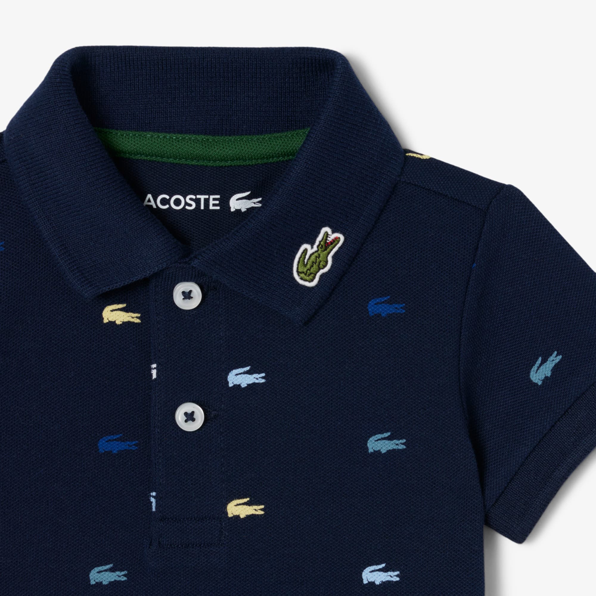 Infants' Crocodile Print Piqué Onesie