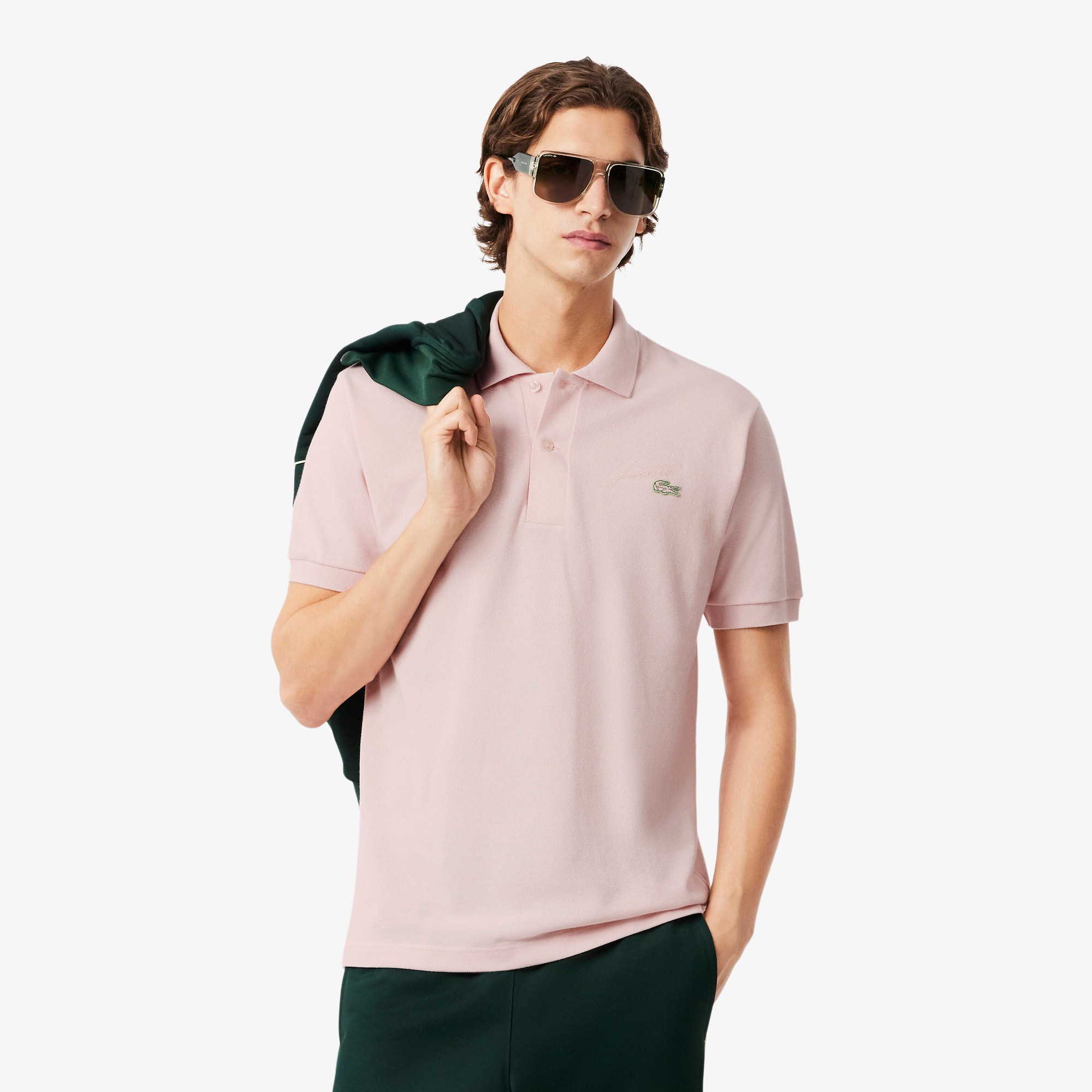 Men's Classic Fit Embroidery Detail Piqué Polo - Polo Shirts - New