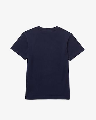 Kids' Crew Neck Print Cotton T-Shirt