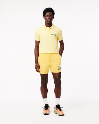 Men's Washed Effect Swim Trunks