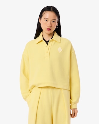 Oversized Ribbed Polo Sweatshirt