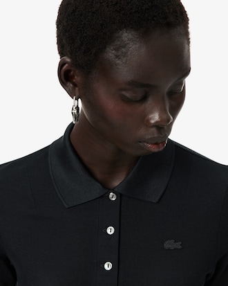 Runway Slim Fit Silk Mini-Piqu&eacute; Polo Shirt