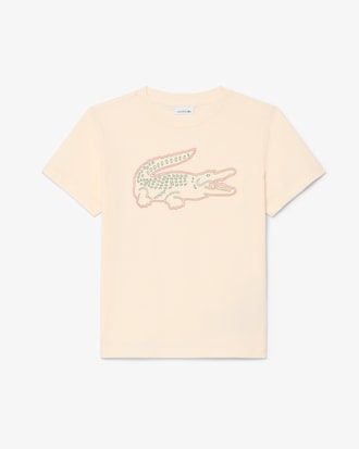 Playera de Algod&oacute;n con Bordado de Cocodrilo