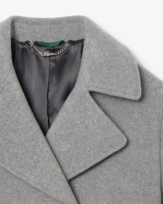 Women's Short Oversized Wool Blend Pea Coat