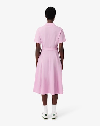 Women's Flared Mini-Piqu&eacute; Polo Dress