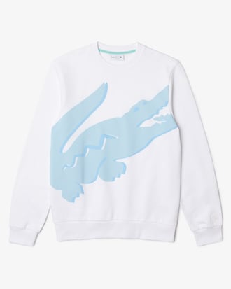 Men's Crew Neck Print Organic Cotton Fleece Sweatshirt