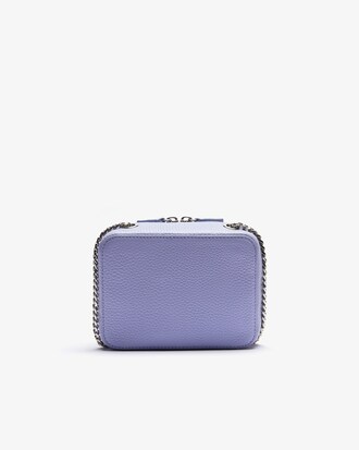 Mini sac &agrave; bandouli&egrave;re zipp&eacute; Croco Crew en cuir grain&eacute;