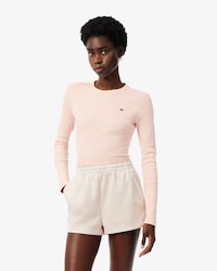 Women's Slim Fit Ribbed Cotton T-Shirt