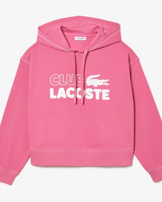 Sweatshirt &agrave; capuche femme Lacoste avec imprim&eacute; en relief