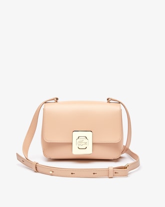 Bolso de mano de piel con cierre de metal grabado Amelia para mujer