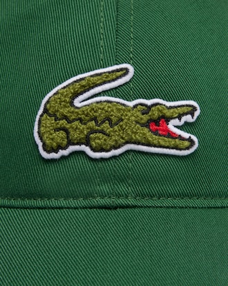 Unisex Crocodile Badge Cotton Twill Cap