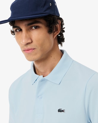 Polo regular fit en coton m&eacute;lang&eacute;