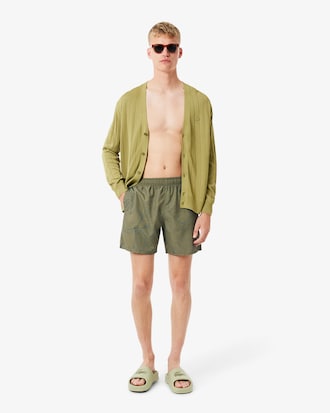Men's Mid-Length Print Swim Trunks