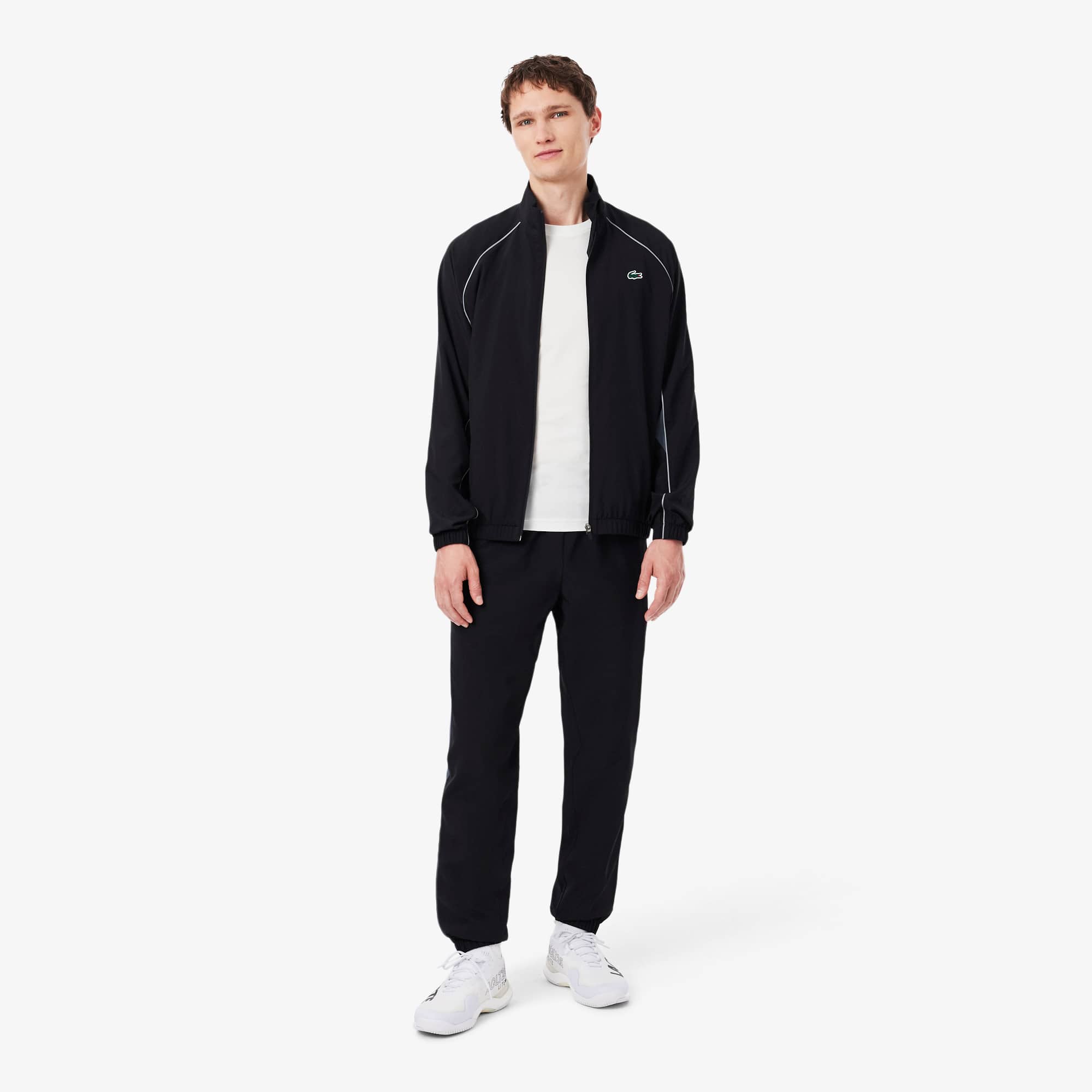 Lacoste Conjunto Deportivo de Tenis con Ribete en Contraste Negro