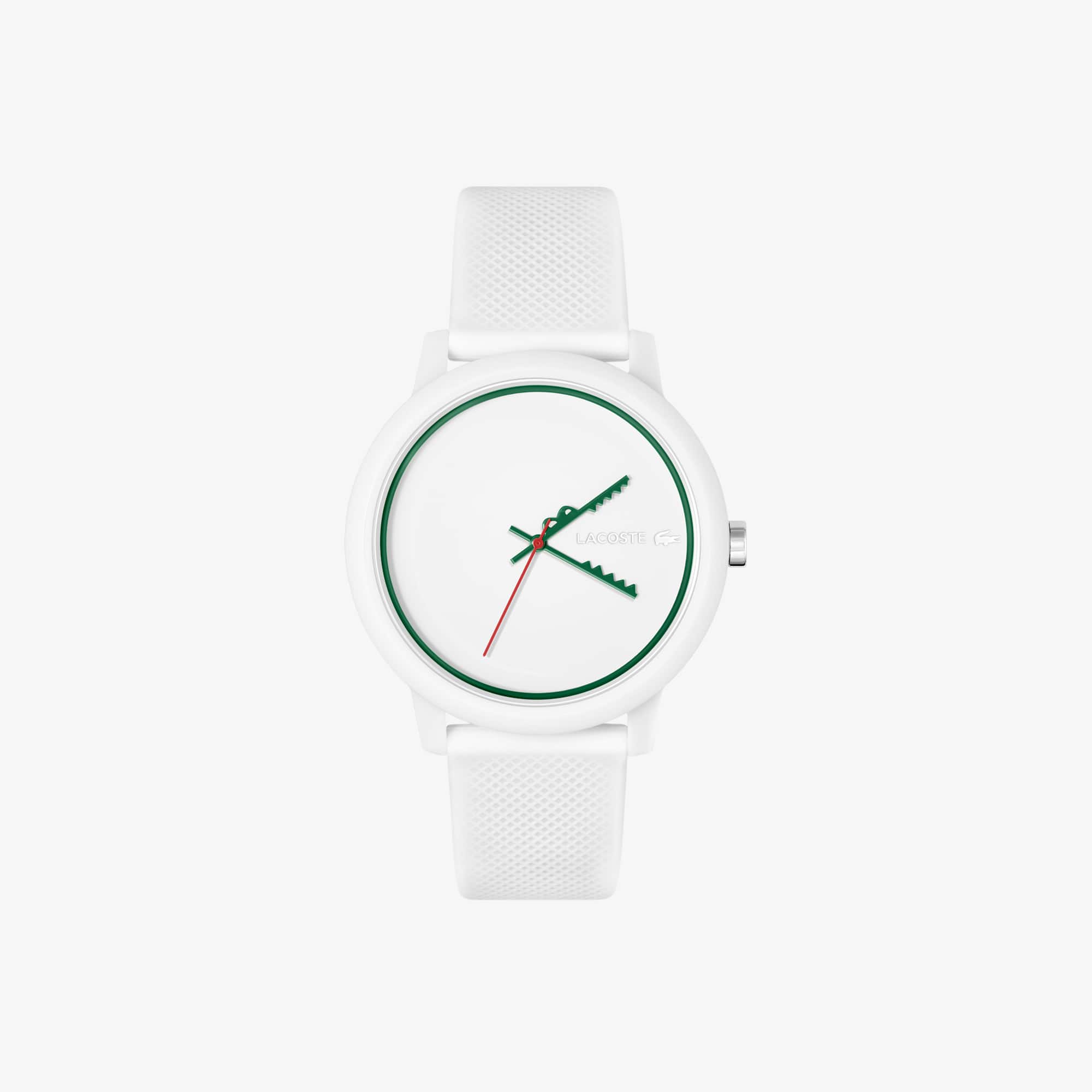 Lacoste.12.12 Crocodile 3 Hand Silicone Watch - Men's Watches